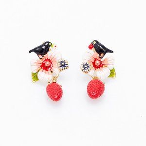 Les NEREIDES French Flower Stud Anthropologie